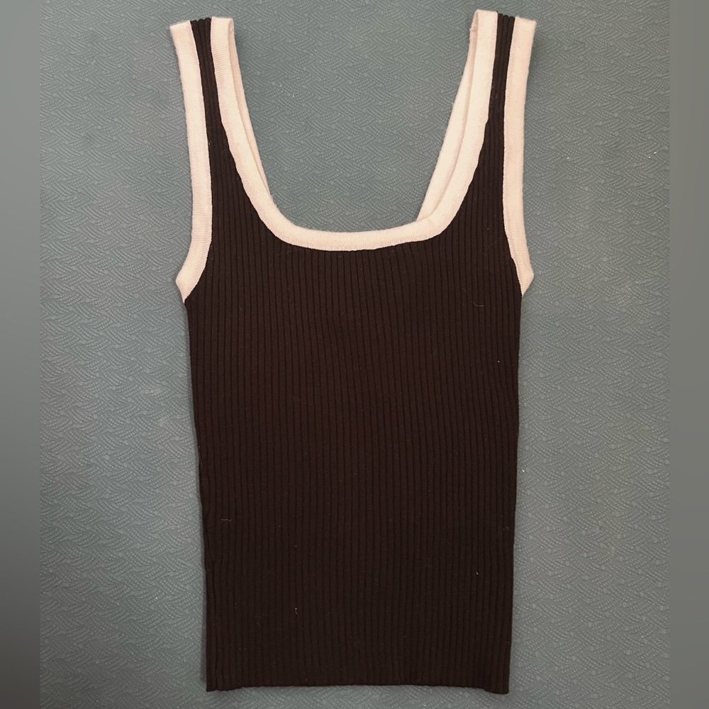 H&M black rib knit tank top